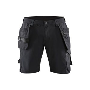 Håndverksshorts i 4-veisstretch Svart/mørk grå