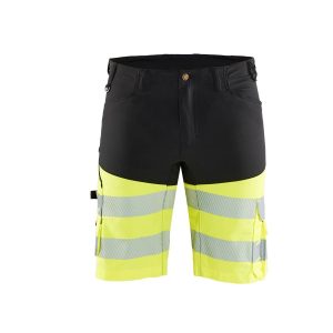 Varselshorts med stretch Svart/Varselgul