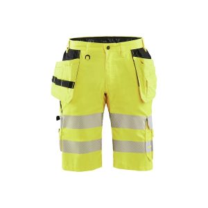 Håndverksshorts varsel med stretch Gul