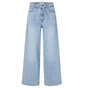 IsoldeMD solid pants - Bleach blue wash