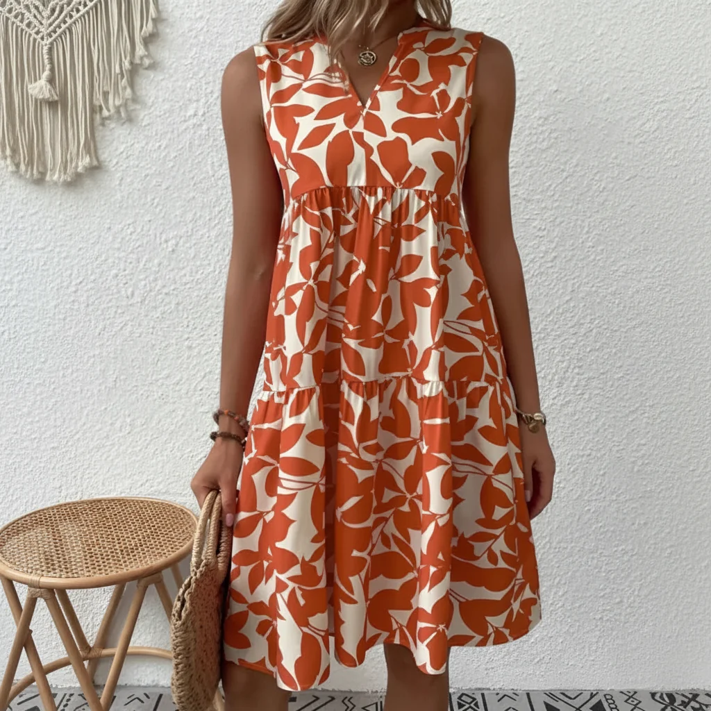 Kvinners Magnolia Sommer Midi Kjole