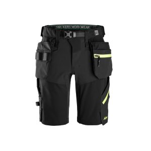 Softshell stretchshorts svart/gul