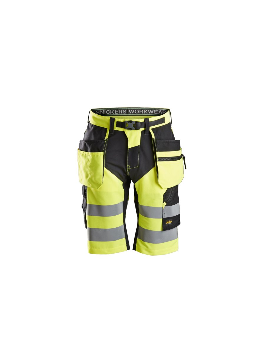 FlexiWork+, High-Vis gul shorts med hylsterlommer Gul