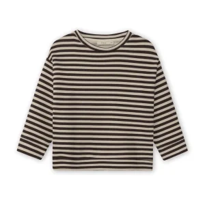 Alvin Ls Stripe Sweatshirt - Coffee Bean / Sandshell