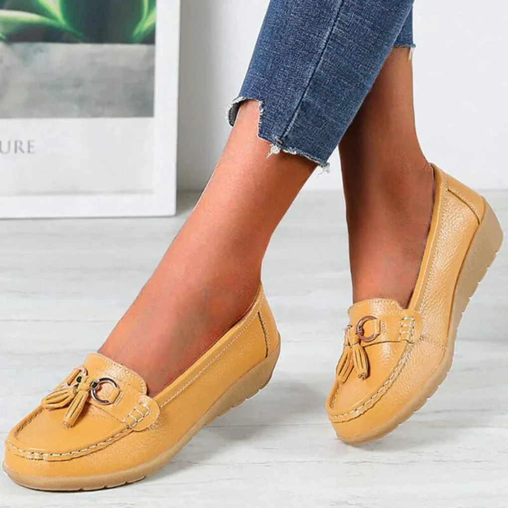Retro kilehæl loafers til dame - Image 7
