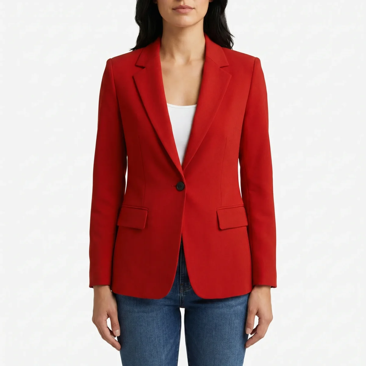 Skradd Enkelt-Knapp Kvinners Blazer - Image 4