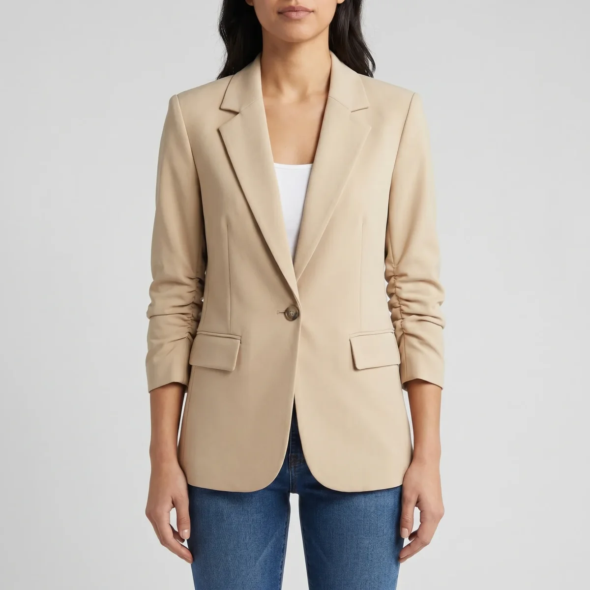 Skradd Enkelt-Knapp Kvinners Blazer - Image 8