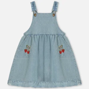 Don Embr Spencer Dress - Light Denim Blue