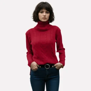 Kvinners Turtleneck Pullover – Avslappet Hverdag Stil