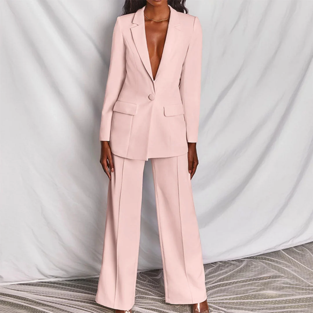 Elegant Blazer og Bukse Sett for Kvinner - Image 5