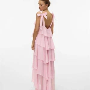Felicia tiestrap ruffle maxi dress
