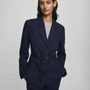 MSCHFreylia Straight Blazer - Mari Blue Mel