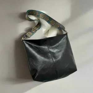 Vintage Lær Skulderveske for Kvinner